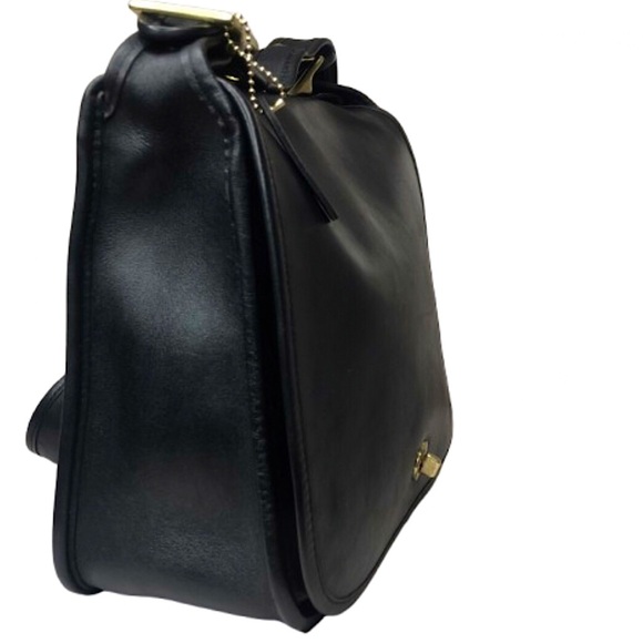 M Vintage COACH Black Stewardess Glove Tanned Turn Lock Bag Costa Rica COA 9525 - Picture 7 of 17